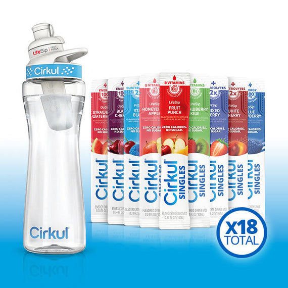 22oz. Plastic Bottle & LifeSip® Fruit Punch B2
