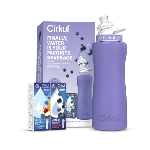 32oz. Matte Periwinkle Stainless Steel Bottle Starter Kit N2